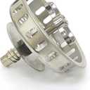 Twist Lock Basket Strainer Replacement (Premium 304 Stainless Steel Construction) for 3-1/2" Spin and Seal Drains W/Threaded Stopper Function-VARNAHOME