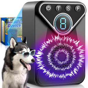 Anti Barking Device for Dogs, Ultrasonic Dog Barking Control Devices Up to 50 Ft Range with 9 Modes, Rechargeable Waterproof Bark Deterrent Box, Dog Barking Silencer for Almost Dogs Indoor Outdoor