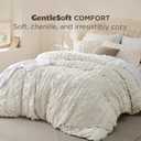 Bedsure Boho Duvet Cover Queen Size, Soft & Comfortable Elegant Design Boho Bedding for Decoration, Machine Washable Comforter Cover for All Seasons,Includes 1 Duvet Cover & 2 Pillow Shams,Beige