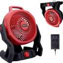 Cordless Jobsite Fan Fit for Milwaukee 18V Battery, Battery Powered Portable Fan with Brushless Motor, 750 CFM Variable Speed,or AC Power for Outdoor, Camping, Workshops, Office, RV(TOOL ONLY), Medium