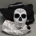 Day Of The Dead Costume for Men Mariachi Suit Adults Dia De Los Muertos Costumes Mask with Hat for Halloween Cosplay, XL