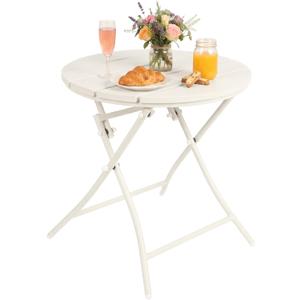 TeoKJ Folding Outdoor Side Tables, HDPS Small Patio Table
