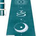 Yoga Mat With Strap 5mm Non Slip Suede & TPE - Eco-Friendly Fitness & Exercise Mat for Home Gym, Pilates, Hot Yoga, and Meditation - Lightweight Durable 72 x 24 inch Workout Mat for Women, Men