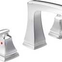 Delta Ashlyn Chrome Bathroom Faucet 3 Hole, 8 Inch Widespread Bathroom Sink Faucet for Vanity, Metal Push-Pop Drain Assembly, Chrome 3564-MPU-DST