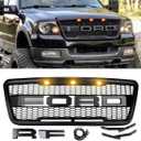 For 2004 2005 2006 2007 2008 Ford F150 F-150 Raptor Style Grill Front Grille Mesh with LED 