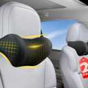 2-Pack Car Neck Pillow: Ergonomic Memory Foam Car Headrest Pillow, Neck Support Pillow for Long Drives, Headrest Support Cushion for Pain Relief, Universal Fit for Cars, SUVs & Trucks Black