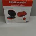Elite Gourmet EQD118 Electric NonStick 11" Quesadilla Maker, EasySlice 6Wedge, Grilled Cheese Corn Flour Tortilla Snacks, Red
