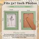1 Pack 5 x 7 Picture Frame, Wood Beaded Boho Photo Frame, Vintage Photo Display, Wall Hanging Desk Standing Decor, Birthday Anniversary for Family, Couple, Friends (Sage Green)