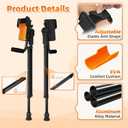 Adjustable Forearm Crutches for Adults 10-Level Height Ergonomic Arm Crutches, Adjustable Hook & Loop Strap, Foldable Crutches for Leg&Surgery Recovery, Sports Injuries or Daily Use (1 Pair)