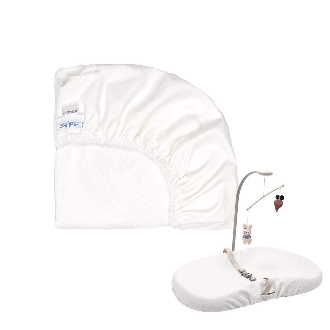 2-Pack Waterproof Changing Pad Covers - Soft & Breathable Baby Nursery Diaper Changing Pad Sheets, Contour Changing Pads Liners, Change Pad Cover, Fits Skip Hop, Keekaroo Peanut, Machine Washable (2, White)