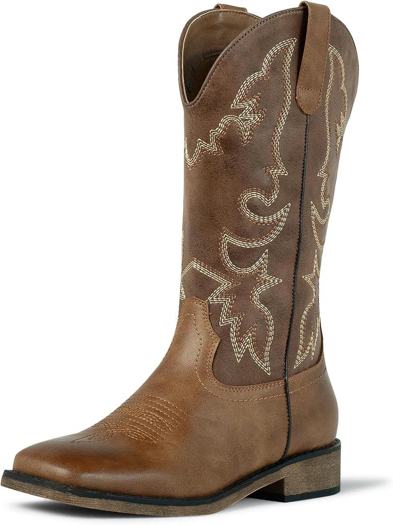 J's.o.l.e Square Toe Cowboy Cowgirl Boots for Women Mid Calf Ladies Fashion Embroidered Western Boots (10) J's.o.l.e Square Toe Cowboy Cowgirl Boots for Women Mid Calf Ladies Fashion Embroidered Western Boots (10)