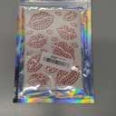 NOOEPC Red Face Gems Self-Adhesive Face Jewels, Red Face Glitter Lip Hair Gems, Festival Kiss Stickers, Face Rhinestone Stickers for Makeup, Eye, Hair, Body, Rave Accessories