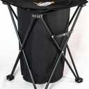 TrashMigo Portable Trash Can - Collapsible, Indoor/Outdoor Trash Bag Holder for Garbage - Durable Trashcan for Beach, Camping, Tailgate, Picnic (Black) (01)