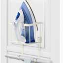 ORLESS Over The Door/Wall Mount Ironing Board Hanger, Laundry Room Iron and Ironing Caddy Board Storage Holder Cream