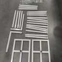 Fomcet 10FT x 10FT Backdrop Stand Heavy Duty with Base, White Portable Adjustable Pipe and Drape Backdrop Stand Kit, Square Metal Arch Party Frame for Wedding Birthday Parties Banquet Decorations