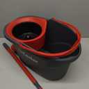 O-Cedar EasyWring Microfiber Spin Mop, Bucket Floor Cleaning System, Red, Gray, Standard
