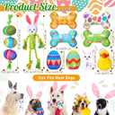 10 Pcs Easter Dog Toys with Squeaker, Includes 4 Plush Bone 2 Rope Toys for Dogs 2 Easter Egg 1 Plush Bunny & Chick for Puppy/Small/Medium/Large Breeds Holiday Pet Gift