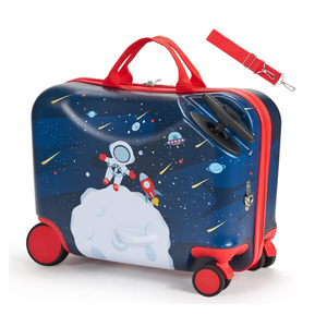 VEVOR Ride-on Luggage 26 L 18 Inches Toddler Carry on Luggage with Wheels
For Boys & Girls Aged 3+, 110 lbs Weight, Tow Along Lightweight Kids Riding Suitcase, Adjustable Shoulder Strap, Blue & White