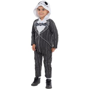 Disney Nightmare Before Christmas Jack Skellington Zip Up Coverall Newborn to Little Kid (4T)