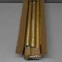 Thestoa Gold Shower Curtain Rod Adjustable 43-78 inch, 1"Diameter Spring Tension Curtain Rod No Drill, Anti-Rust Non-Slip Shower Rod for Bathroom