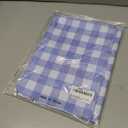 Romanstile Square Vinyl Tablecloth, 100% Waterproof Buffalo Gingham Plastic Table Cloth, Heavy Duty Wipeable Checkered Table Covers for Outdoor, Camping, Picnic, Patio - 54 x 54, Light Blue