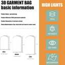 Clear Garment Bags for Open Closet 40"/ Zippered Plastic Suit Covers for Men & Women/Hanging Clothes Storage for Dress, Coat, Shirt (1Pcs 40 inch)