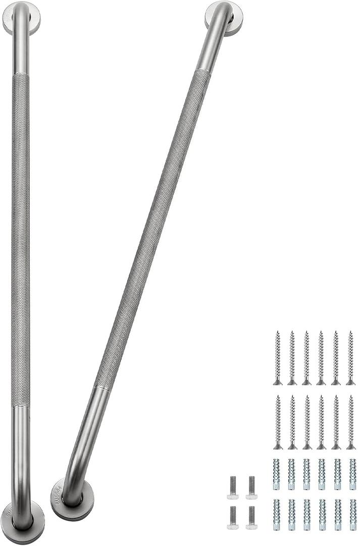 Grab Bars for Shower, 32 Inch Shower Handle, 2 Pack, Brushed Nickel