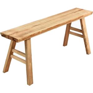 Farmhouse Wood Bench,Rustic Solid Wood Entryway Bench Seat,Armless Design and Short Height,Wood Shoe Bench for Dining Room, Living Room, Hallway, Bedroom, Structural Stability(Beige,98X17.5X47CM)
