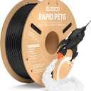 ELEGOO Rapid PETG Filament 1.75mm Black, High Speed 30-600mm/s 3D Printer Filament Dimensional Accuracy +/- 0.02 mm, 1kg Cardboard Spool(2.2lbs) Fits for Most FDM 3D Printers, 1 Pack Only 