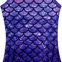 Dolxico Girls Swimsuit One Piece Swimwear Cute Mermaid Bathing Suits for Girls Size 12 Summer Beach Pool Swimming Suits Kids Swimsuits for Girls, Mermaid Purple, 160, Size 12