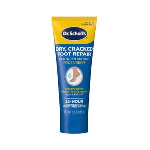 Dr. Scholl's Dry, Cracked Foot Repair Ultra-Hydrating Foot Cream Moisturizer, 3.5 oz, Skin Care Foot Lotion with 25% Urea for Dry Cracked Feet, Heals and Moisturizes for Healthy Feet