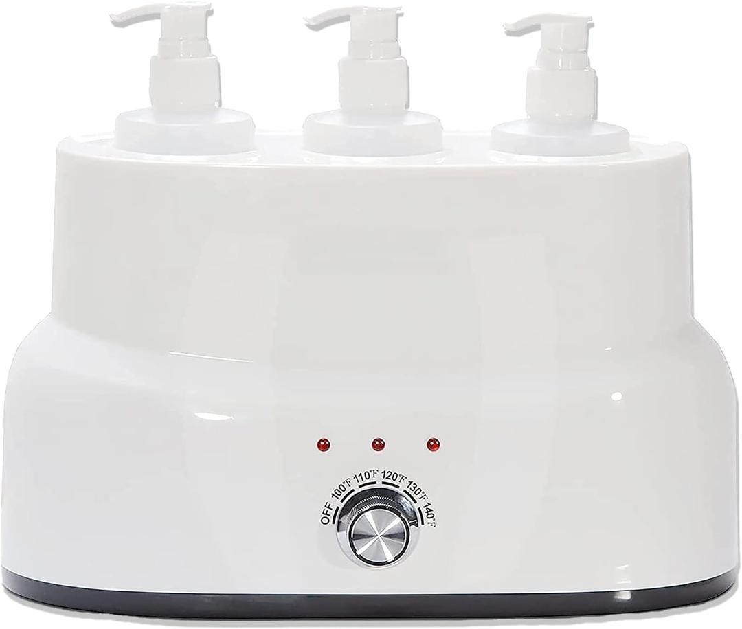 AMETHYST LAKE Oil Warmer Dispenser, Plug-in Electric Warmer Oil Dispenser, 3-Bottles Lotion Warmer, Message Oil Heater for Home & Professional Spa Supplies.