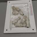 MAONAME Wood Display Risers Decorative tray, Farmhouse Pedestal Stand for Display Home Decor, Vintage White Beaded Wooden Tray for Kitchen Counter, Short and Tall Footed