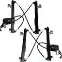 Rear Driver+Passenger Side Power Window Regulator with Motor Assembly Compatible with Silverado/Suburban/Avalanche 1500 2500 3500 00-06 Cadillac Escalade 02-06 GMC Yukon XL/Sierra