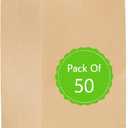 Perfect Stix 4lb Brown Paper Lunch Bags - Pack of 50ct, Disposable, Fold Top Closure