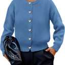 PRETTYGARDEN Cardigan for Women 2026 Fall Fashion Long Sleeve Trendy Button Down Work Office Sweaters Cute Winter Jacket (M)