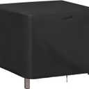 Outdoor Ottoman Cover Square, 26 Inch Waterproof Patio Ottoman Cover, Heavy Duty Outdoor Side Table Furniture Covers - 26 x 26 x 18 Inch