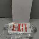 TANLUX Exit Sign Combo with Wire Cage, Round Light Head, Wall Mounted Emergency Exit Light with Protective Wire Guard, Red Exit Sign with Emergency Lights