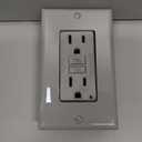 Leviton GFCI Outlet, 15 Amp, Self Test, Tamper-Resistant with LED Indicator Light, Protection from Electric Shock and Electrocution, GFTR1-GY, Gray