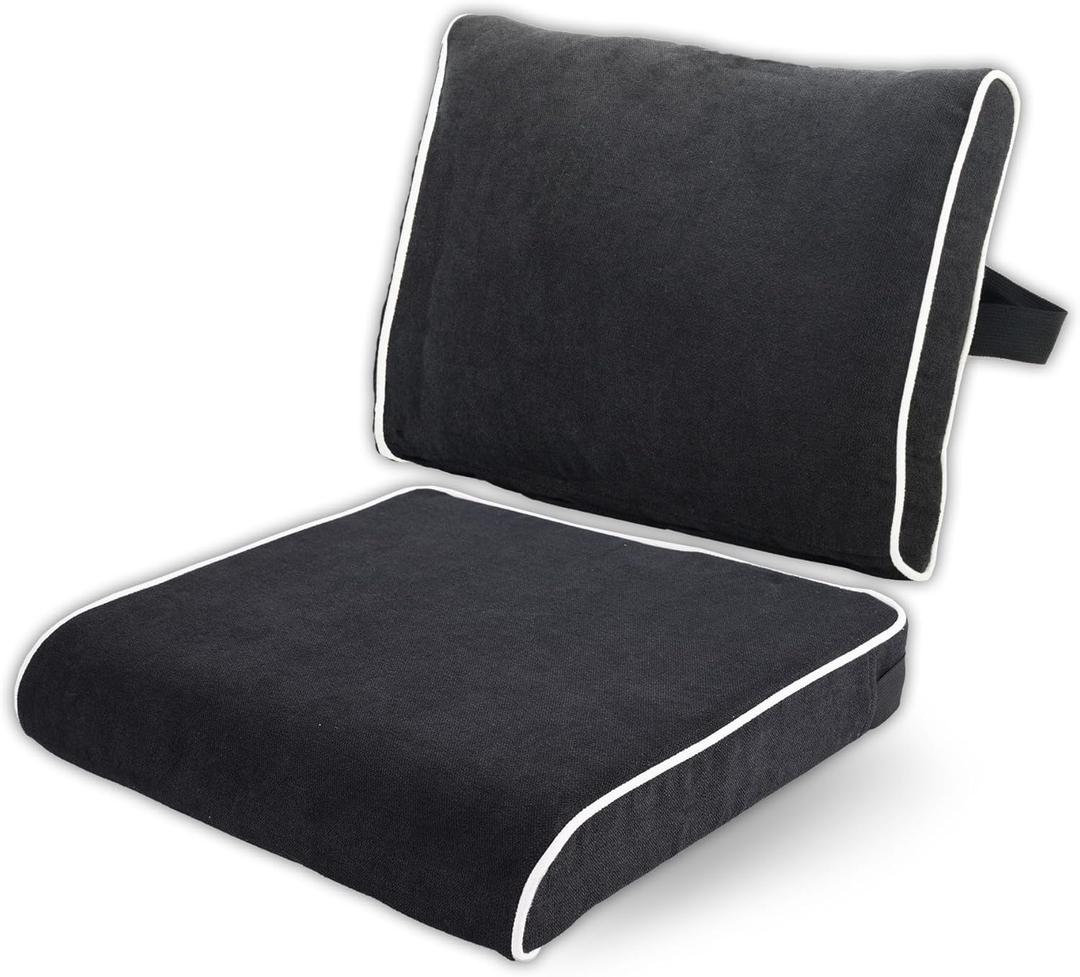 Seat Cushion and Lumbar Support for Office Chair, Memory Foam Office Cushions, Non Slip Sitting and Back Pillow for Gaming, Car Seat Cushion, Chair Pad