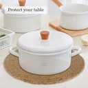 13.8 Inch Round Jute Placemats Set of 10  Boho Rustic Woven Table Mats & Charger Plates, Heat Resistant & Easy to Clean, Handwoven Farmhouse Table Decor for Dining, Kitchen, Weddings & Home