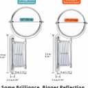 Welllink 8Inch Max Wall Mounted Bathroom Mirror, 10X Magnification with 1X Side, High-Definition Glass, No Distortion, Chrome Finish