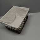 Metal Baskets for Organizing - Black Metal Basket with Liner, Wire Bin Wooden Decorative Baskets for Home Decors, Bathroom Decor Sets & Kitchen Decor, Wire Basket with Liner (Large)