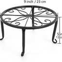 Tosnail 4 Pack Metal Plant Stand, Planter Support Rack, Plant Pot Stands, Planter Holder Heavy Duty, Rust Proof Iron Potted Plant Flower Pot Stand for Indoor Outdoor Garden Patio, Black, 9 Inch