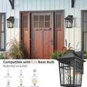 Darkaway Large Outdoor Wall Lights for House, 14inch Exterior Lighting Fixtures Wall Mount Porch Lights Waterproof Outdoor Sconce with Water Ripple Glass for Patio Hallway Garage, 14inch-1pack