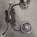 USB Car Fan for Backseat: Dual Rearseat Fans for Kids Separated Controlled Heads Rotatable Cooling 3 Speeds DC 5V/2A Auto Cooler for Honda Civic Ford Toyota Wranger Sahara Grand Cherokee