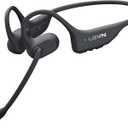 LEVN Open Ear Headphones with Mic, Bluetooth Headset with Microphone, AI Noise Cancelling Multipoint Connect Bluetooth 5.3 Headset, Sweatproof Wireless Headset for Work, Driving, Running, Workouts