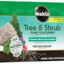 Miracle-Gro Tree and Shrub Plant Food Spikes - Deciduous, Flowering & Evergreen Tree Fertilizer Spikes, Hydrangeas, and Acid-Loving Plants, 12 Count, 3 lb.