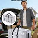 HOMESURE Supports 200lbs Heavy Duty Moving Bags - Strong Zipper & Wrap-Around Handles - Water-Resistant Storage Totes, Durable Alternative to Moving Boxes - 8 Pack - Silver
