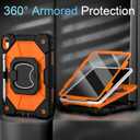 Auizotl Case for iPad (A16) 11th Generation 11 Inch (2025) /iPad 10th Generation 10.9 Inch (2022) with Screen Protector/Rotating Stand,Military Grade Shockproof i Pad Case 10th Generation,Orange